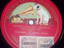 RARE GERMAN GRAMOPHONE MONARCH ONE SIDED ETCHED ANGEL 052338 Bernardo De Muro