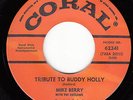 MIKE BERRY - Coral 62341 - Tribute to Buddy Holly - 1962 ROCKABILLY 45
