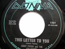 JIMMY PIPKIN & THE GALLAHADS 45 This Letter To You NEAR MINT Doo Wop ORIG bb2333