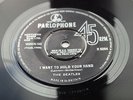 THE BEATLES 45  I WANT TO HOLD YOUR HAND  MID 1960s PRESSING SOLD IN U.K. TEXT