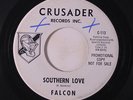 rare Popcorn Oldies 45 FALCON southern love CRUSADER Listen Ronnie Hawkins