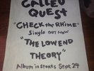 Vtg A Tribe Called Quest Low End Theory Check The Rhyme Promo Poster ATCQ Jive