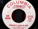 LEE DAVID   TEMPTATION IS CALLING MY NAME/A COLD WAVE COMING ON  RARE SOUL PROMO