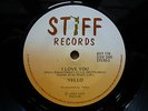 Yello I Love You New Zealand ONLY STIFF LABEL 45 WEA Company Sleeve