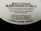 BLACK SABBATH VOL 4 - VERTIGO SWIRL - A PHILIPS RECORD PRODUCT - EXCELLENT AUDIO