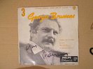 autographe autogramm signed lp 45t GEORGES BRASSENS chanson pour l'auvergnat
