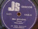 BRAZIL PRE QUARTETO EM CY AS TRES BAIANAS SCARCE JS DISCOS 78 RPM CLEAN LISTEN