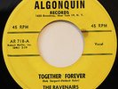THE RAVENAIRS-TOGETHER FOREVER /A NIGHT TO REMEMBER-DOO WOP 45 on ALGONQUIN  VG+