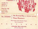 78 RPM -- Bessie Smith, Columbia Race Records advertising flyer for 14538