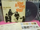 JAPAN LP RED WAX THE BEATLES A HARD DAYS NIGHT ODEON TOSHIBA OP7123 FLIP BACK