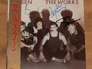 QUEEN The Works - FULLY SIGNED JAPANESE LP + OBI (Freddie Mercury/John Deacon)