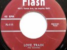 The JAYHAWKS 45 Love Train / Don't Mind Dyin' FLASH label VG++ DOO WOP bb2615