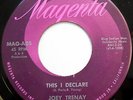 JOEY TRENAY 45 This I Declare / Why Walk Alone DOO WOP Teen ORIGINAL cc1005