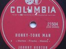 JOHNNY HORTON: Honky Tonk Man COLUMBIA 78 rare ROCKABILLY ’56 ORIG