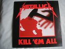 METALLICA Kill 'Em All UK LP + inner 1989 Vertigo yellow label issue near mint
