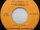 FIVE BROTHERS AUGMENTED Doin A Thing / Evil Ways SOUL JAZZ 45 Santana w535 HEAR