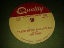 RUTH BROWN :  IT'S LOVE BABY (24 HOURS OF THE DAY)  /  WHAT ' D I SAY. Can 78rpm