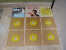 9 VINTAGE JOHNNY CASH 45 RECORDS JOHNNY CASH SINGS HANK WILLIAMS THE REBEL MORE