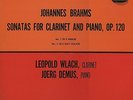 Leopold Wlach Jörg Demus Brahms Clarinet Sonatas MINT Westminster LP