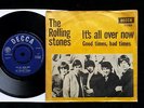 The Rolling Stones It's All Over Now 45/PS Danish Rare 1969 UK Export 7