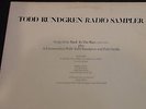 TODD RUNDGREN - RADIO SAMPLER - 1979 - BACK TO THE BARS - PATTI SMITH - PROA788