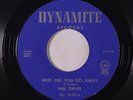 HAL DAVIS & GROUP: Why Did You Go Away / I Don't Love Nobody 45