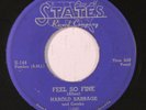HAROLD BURRAGE: Feel So Fine / You're Gonna Cry 45 rare Blues & R&B