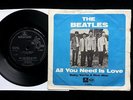 THE BEATLES All You Need Is Love 45/PS Uk Swedish Parlophone R 50620 EX+