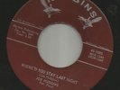 ROCKABILLY--JOE HUDGINS- WHERE'D YOU STAY LAST NIGHT  --HEAR BOTH - 1958 ROBBINS