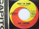 GLEN CAMPBELL Guess I'm Dumb / That's All Right BRIAN WILSON HONEYS Surf 45 e86