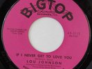 LOU JOHNSON: If I Never Get To Love You / Thank You Anyway (mr. D.j.) 45 Soul