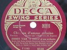 78 RPM dutch jazz ERNST VAN 'T HOFF chanson d'amour cubaine DECCA SWING 9160