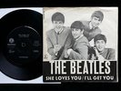 THE BEATLES She Loves You 45/PS Danish Only Rare 1963 Parlophone R 5055 EX