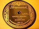 JAZZ HARRY RESER ORCH Positively-Absolutely BRUNSWICK 3582 E-