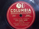 Vintage shellac 78 RPM record LITTLE BLACK SAMBO  Music Fairy Stories