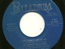 Rare Houston TX 70s Soul-Lil Major Williams-Girl Don't Leave Me-Palladium651-VG+
