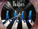 The Beatles Abbey road Clock design. Painted records vinyls. Made in Australia