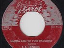 Blues R&B 45 - J.B. Lenore - Mamma Talk To Your Daughter - Parrot - mp3