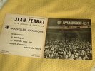 DOUBLE DISQUE 45t 1963 1968 JEAN FERRAT en CONCERT à l' ALHAMBRA ancien vinyle