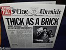JETHRO TULL VERY RARE NM LP THICK AS A BRICK 1980 USA PRESS NO CUTOUTS UNPLAYED