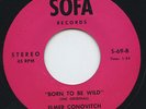 HEAR- Rare Garage Punk Novelty 45 - Elmer Conovitch - Born To Be Wild- Sofa #S69