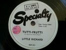 78 RPM SPECIALTY RECORDS LITTLE RICHARD TUTTI-FRUTTI 1955 PROMO VG+