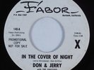 Garage Mod 45 DON & JERRY In The Cover Of Night FABOR VG++ HEAR