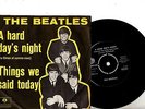 BEATLES 7'' PS A Hard Days Night DENMARK R 5160 NICE CONDITION unique Danish 45