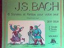 DEVY ERLIH BACH 6 SONATAS AND PARTITAS FOR SOLO VIOLIN VOLUME II ADES ORIG. LP