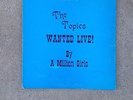 the topics,,wanted live by a million girls.. origianl lp in m- condition