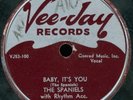 THE SPANIELS Baby It's You DOO WOP 78 on VEE JAY 101