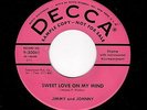 CLASSIC ROCKABILLY-JIMMY & JOHNNY-DECCA 30061-SWEET LOVE ON MY MIND/IMAGINATION