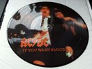 VERY RARE  AC/DC IF YOU WANT BLOOD  PICTURE DISC ALBUM  1978  ATLANTIC