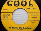 MELVIN WILEY All Because of a Heartache COUNTRY Ballads Steel Guitar 45 e684